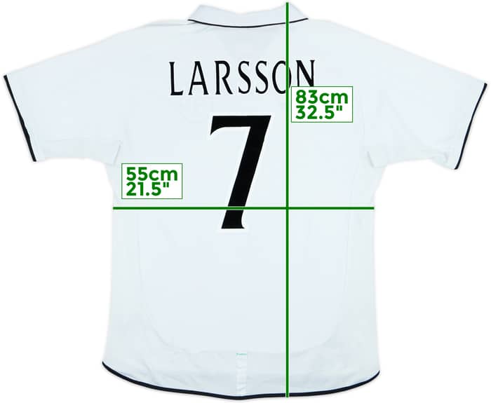 2001-02 Celtic Away Shirt Larsson #7 - 7/10 - (XL)