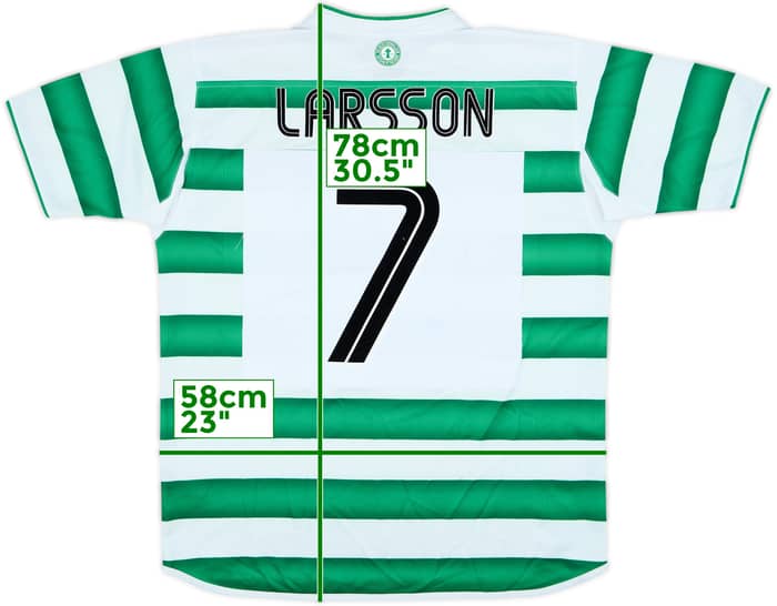 2003-04 Celtic Home Shirt Larsson #7 - 7/10 - (L)