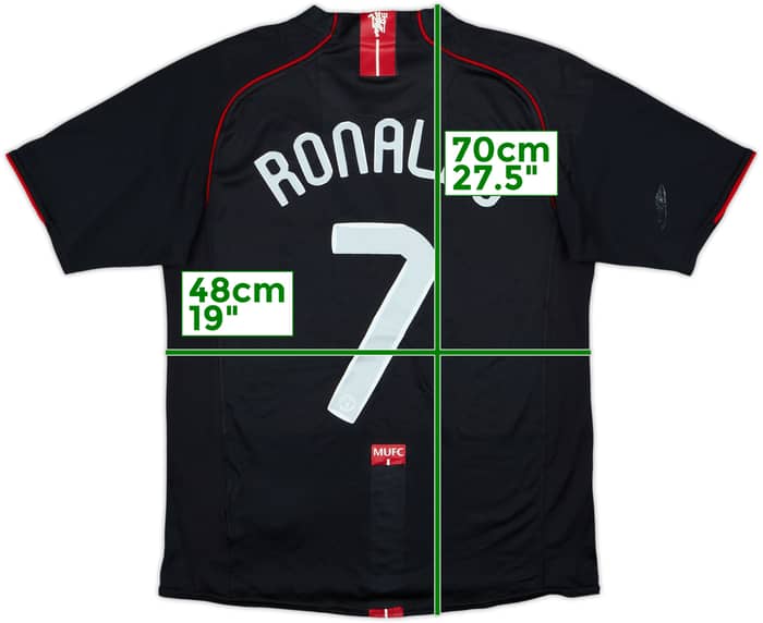 2007-08 Manchester United Camiseta Visitante Ronaldo #7 - 4/10 - (M)