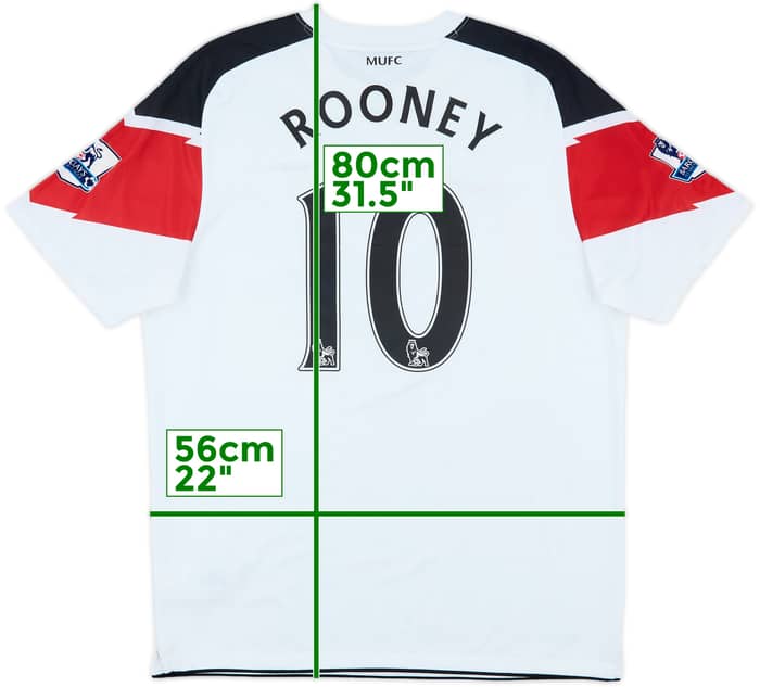 2010-12 Manchester United Away Shirt Rooney #10 - 7/10 - (L)