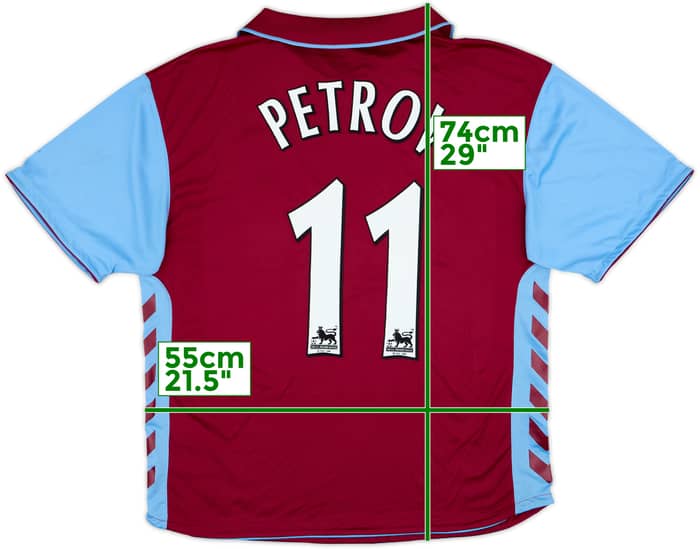 2006-07 Aston Villa Home Shirt Petrov #11 - 8/10 - (XL)