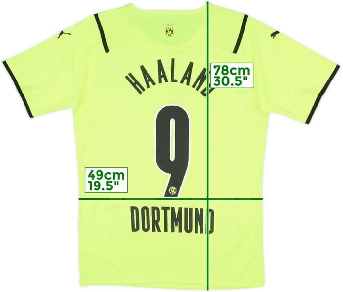2021-22 Borussia Dortmund Authentic European Home Shirt Haaland #9 (L)