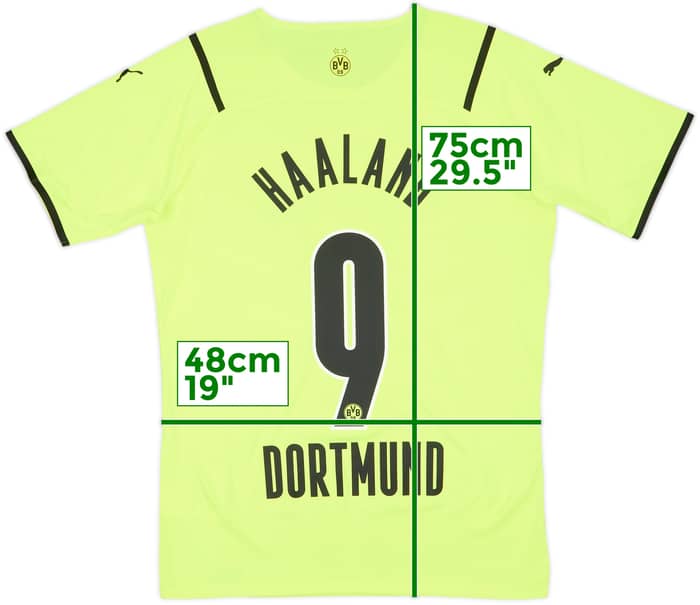 2021-22 Borussia Dortmund Authentic Home European Shirt Haaland #9 (L)