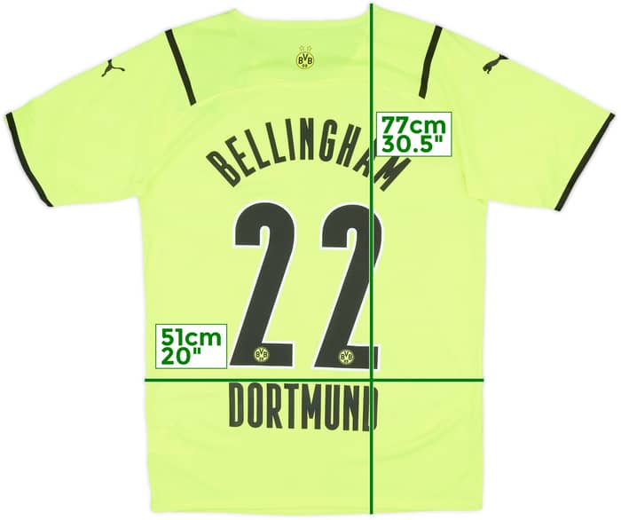 2021-22 Borussia Dortmund Authentic European Home Shirt Bellingham #22 (L)