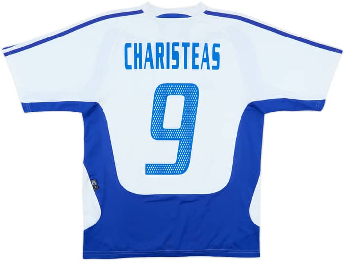 2004-06 Greece Away Shirt Charisteas #9 - 8/10 - (S)