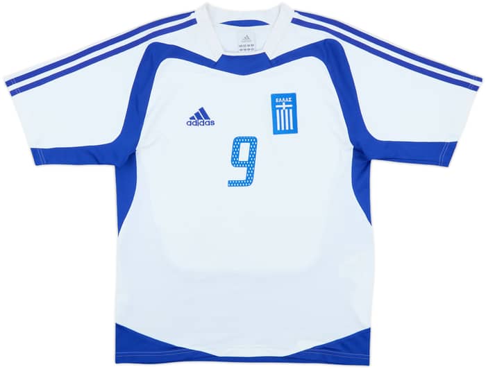 2004-06 Greece Away Shirt Charisteas #9 - 8/10 - (S)