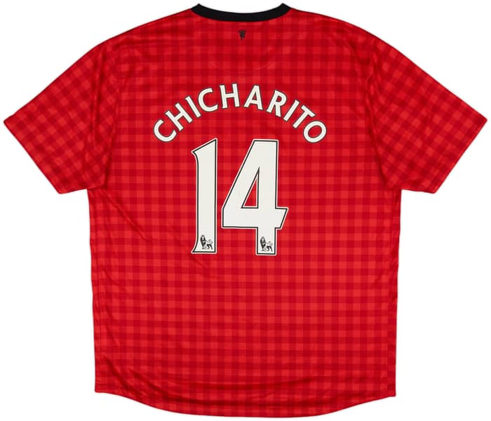 2012-13 Manchester United Home Shirt Chicharito #14 - 4/10 - (XL)