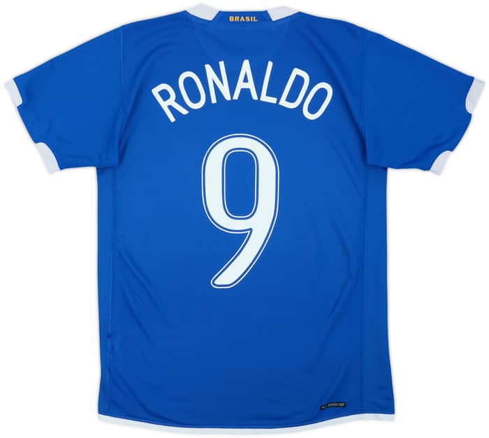 2006-07 Brazil Away Shirt Ronaldo #9 - 7/10 - (S)