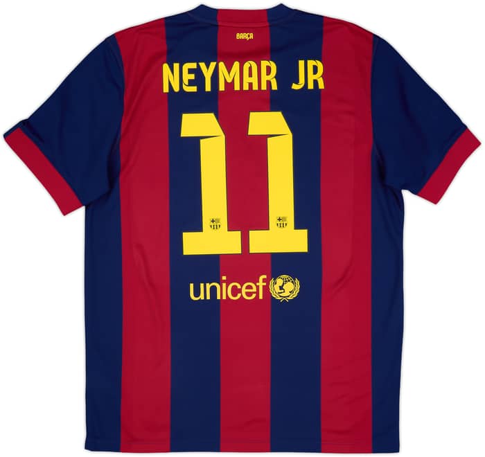 2014-15 Barcelona Home Shirt Neymar Jr #11 - 8/10 - (XL)