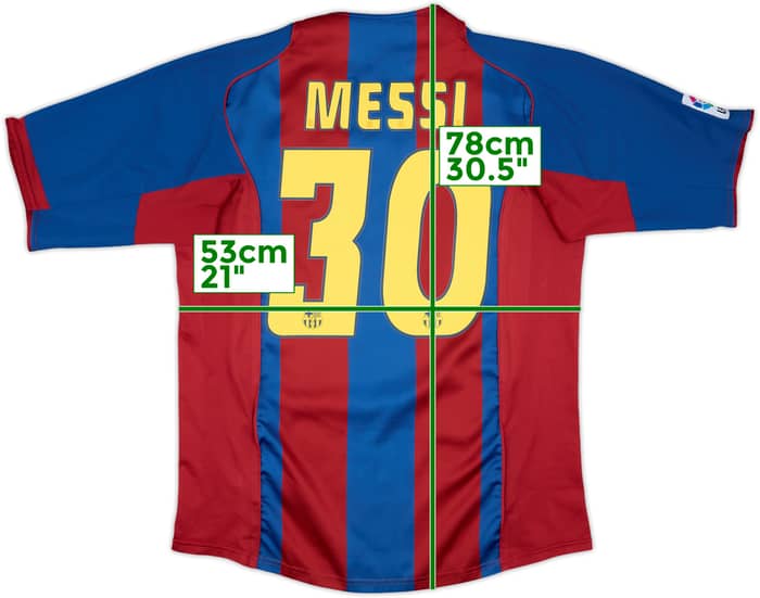 2004-05 Barcelona Home Shirt Messi #30 - 8/10 - (L)