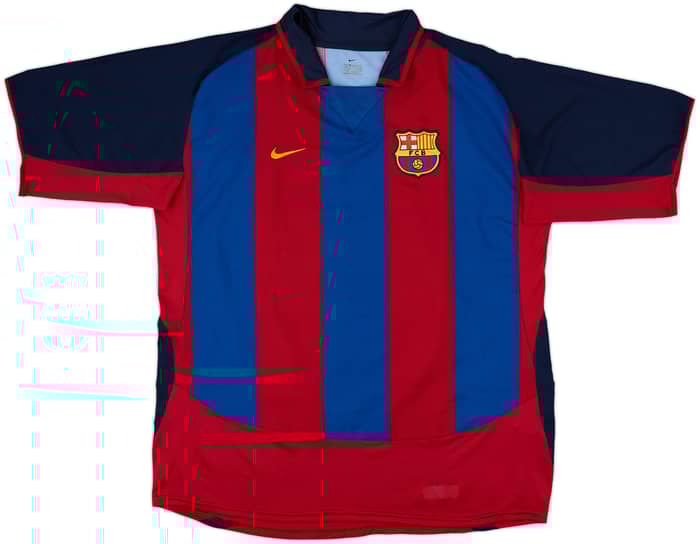 2003-04 Barcelona Home Shirt Ronaldinho #10 - 8/10 - (XL)