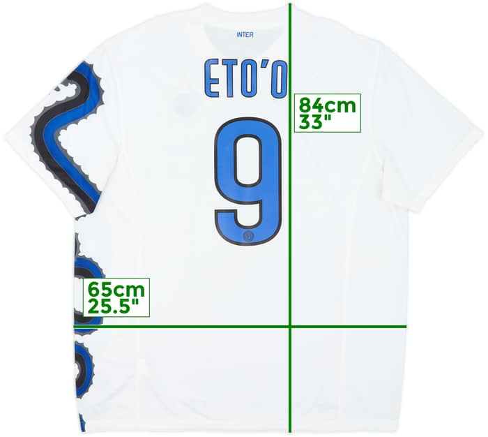 2010-11 Inter Milan Away Shirt Eto'o #9 - 8/10 - (XXL)