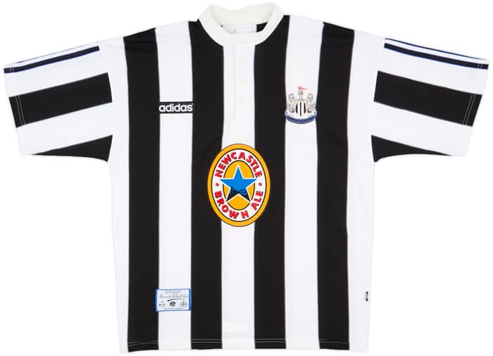 1995-97 Newcastle Home Shirt Shearer #9 - 6/10 - (L)