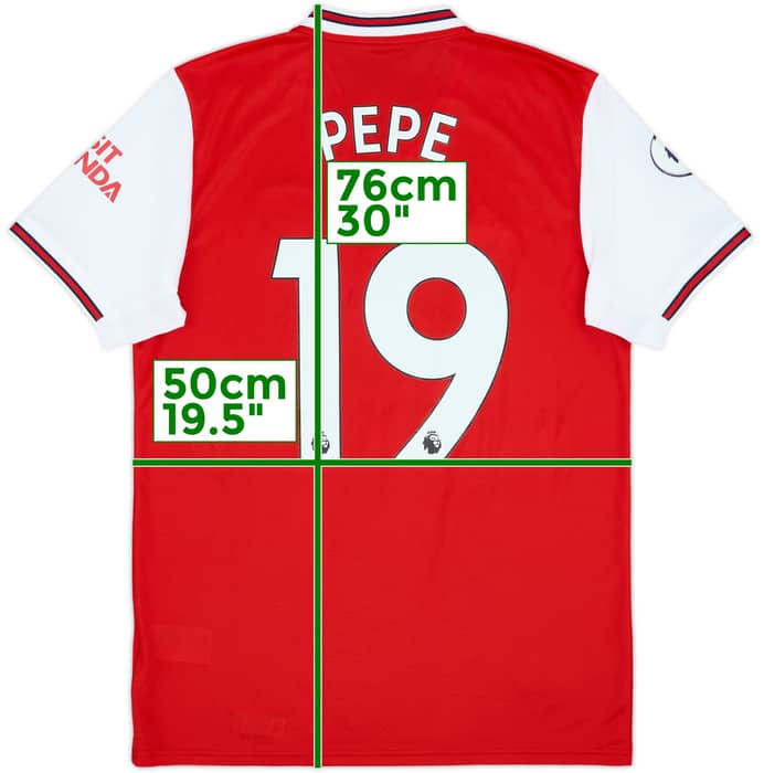 2019-20 Arsenal Home Shirt Pepe #19 - 8/10 - (M)