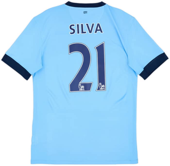 2014-15 Manchester City Home Shirt Silva #21 - 7/10 - (M)