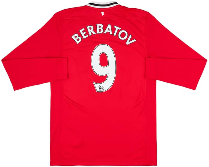 2011-12 Manchester United Home L/S Shirt Berbatov #9 - 8/10 - (M)