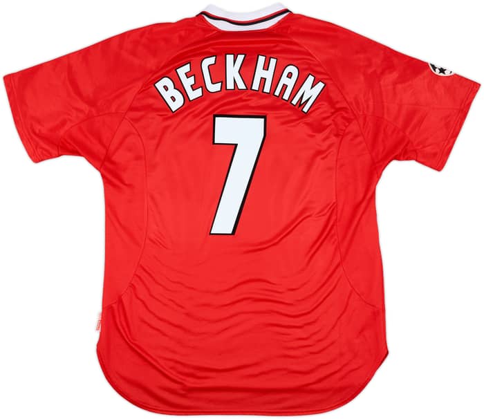 1997-00 Manchester United CL Shirt Beckham #7 - 8/10 - (XL)