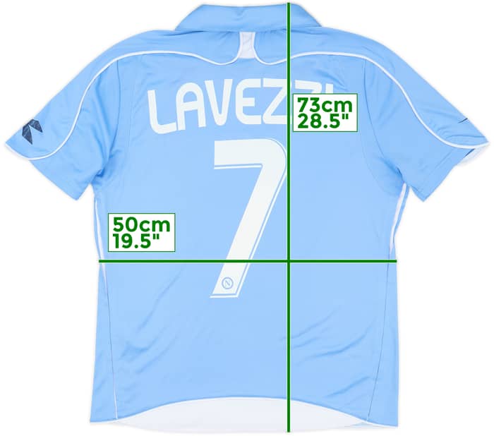 2008-09 Napoli Basic Home Shirt Lavezzi #7 - 6/10 - (S)