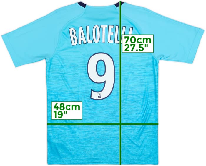2018-19 Olympique Marseille Third Shirt Balotelli #9 - 10/10 - (S)