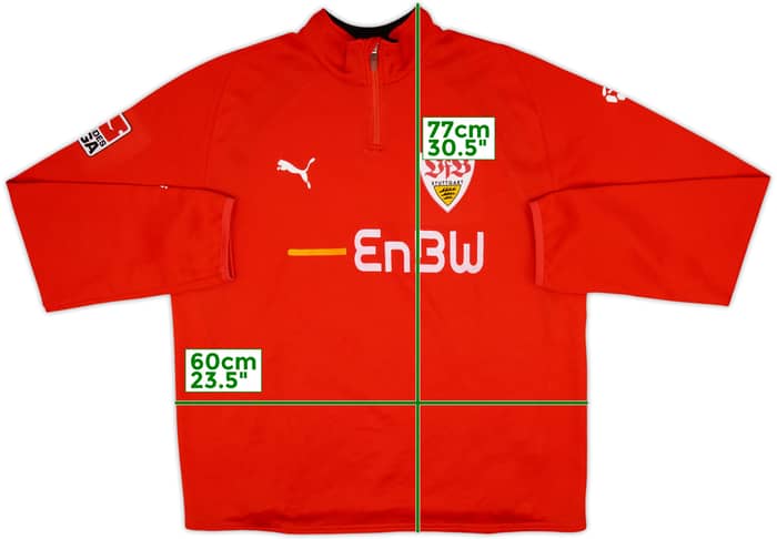 2008-09 Stuttgart Player Issue Puma 1/4 Zip Drill Top - 8/10 - (XL)