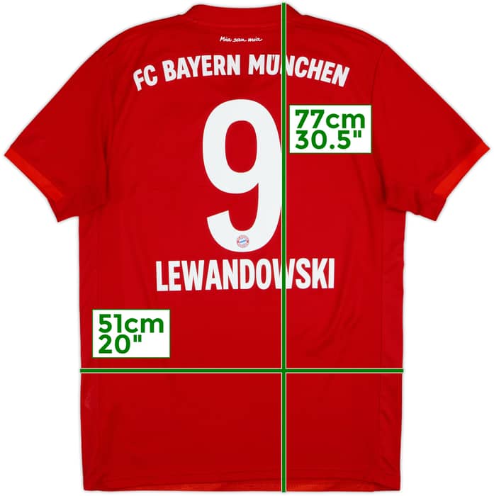 2019-20 Bayern Munich Home Shirt Lewandowski #9 - 7/10 - (M)