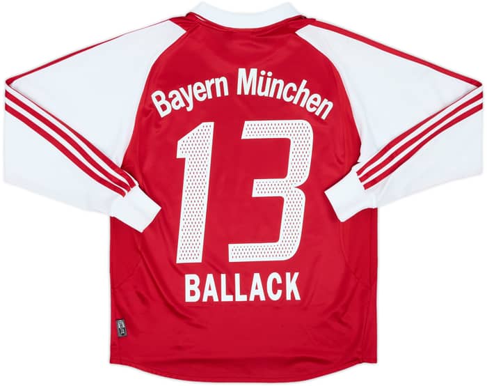 2003-04 Bayern Munich Home L/S Shirt Ballack #13 - 7/10 - (XL.Boys)