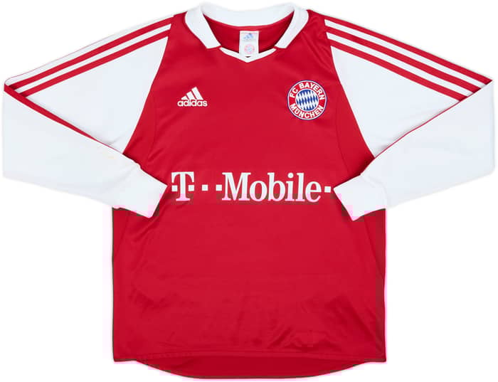 2003-04 Bayern Munich Home L/S Shirt Ballack #13 - 7/10 - (XL.Boys)