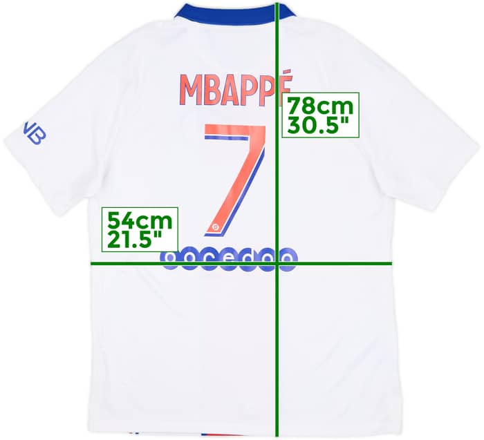 2020-21 Paris Saint-Germain Away Shirt Mbappe #7 - 7/10 - (L)