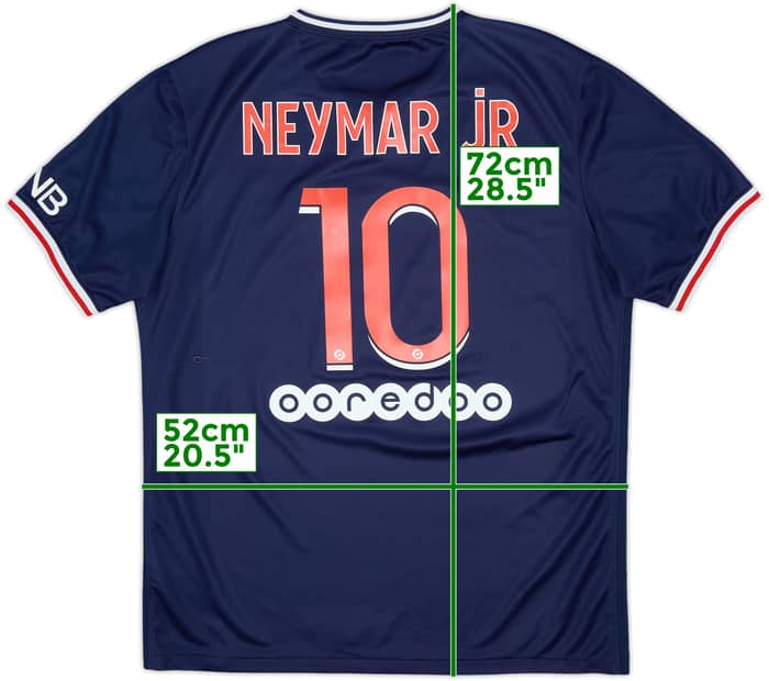 2020-21 Paris Saint-Germain Home Shirt NeymarJr #10 - 8/10 - (L)