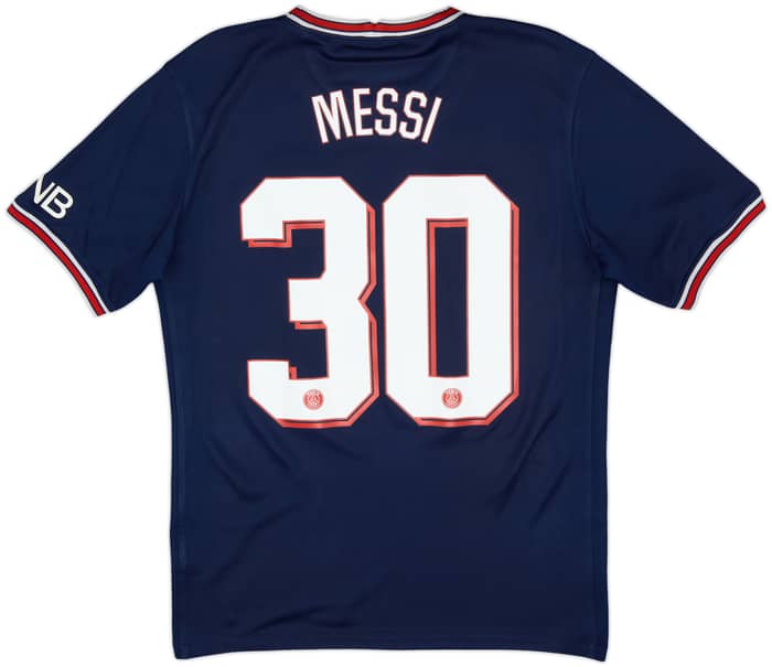 2021-22 Paris Saint-Germain Home Shirt Messi #30 - 7/10 - (S)