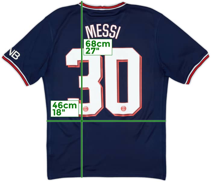 2021-22 Paris Saint-Germain Home Shirt Messi #30 - 7/10 - (S)