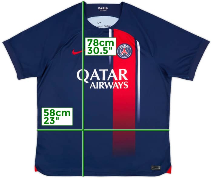 2023-24 Paris Saint-Germain Home Shirt - 9/10 - (XL)