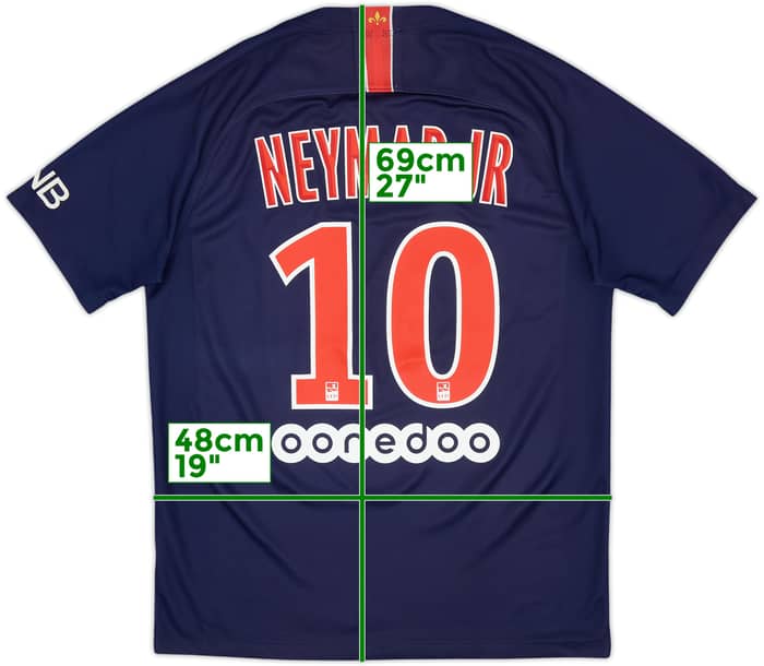 2018-19 Paris Saint-Germain Home Shirt Neymar Jr #10 - 8/10 - (M)