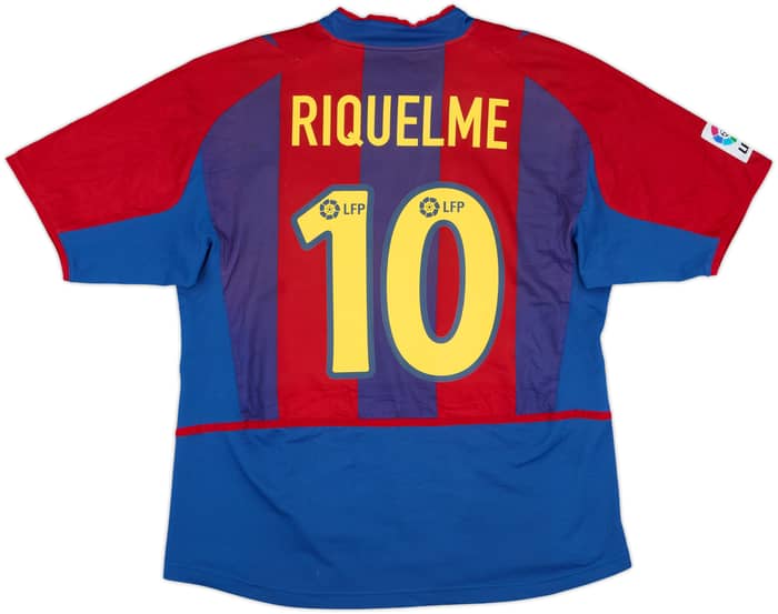 2002-03 Barcelona Home Shirt Riquelme #10 - 7/10 - (M)