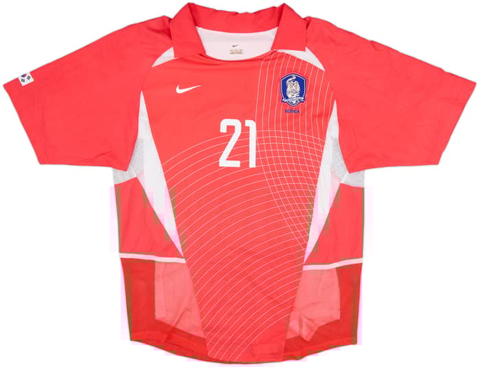 2002-03 South Korea Player Issue Home Shirt J.S.Park #21 - 7/10 - (M)