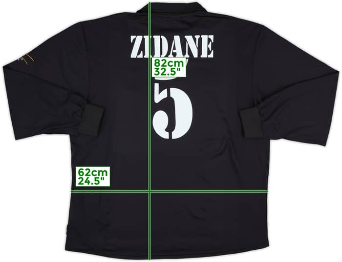 2001 Real Madrid Away L/S Shirt Zidane #5 - 10/10 - (XL)
