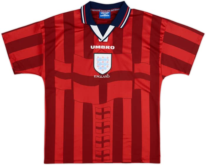 Camiseta de visitante de Inglaterra 1997-99 #7 - 6/10 - (L)