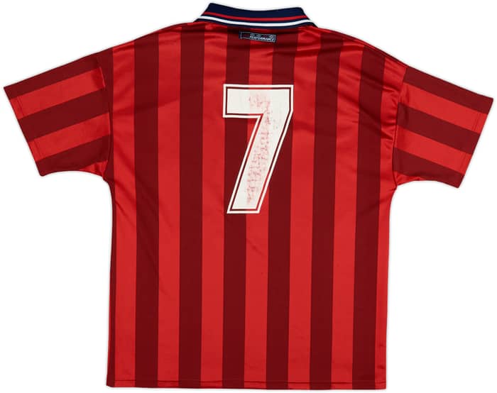 Camiseta de visitante de Inglaterra 1997-99 #7 - 6/10 - (L)