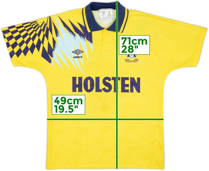 1991-95 Tottenham Away Shirt #3 - 8/10 - (S)
