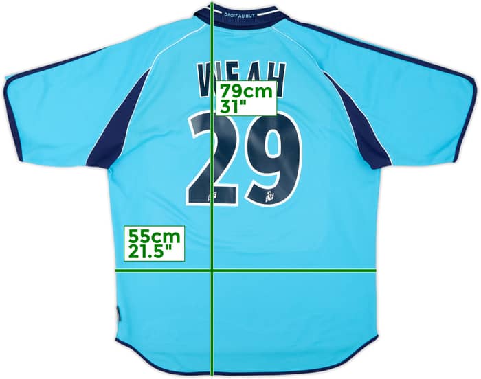 2000-01 Olympique Marseille Away Shirt Weah #29 - 7/10 - (L)