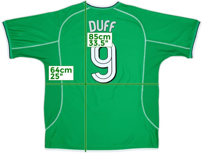 2001-03 Ireland Home Shirt Duff #9 - 8/10 - (XXL)