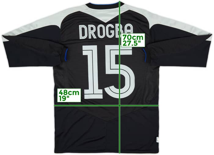 2004-05 Chelsea Away L/S Shirt Drogba #15 - 6/10 - (S)