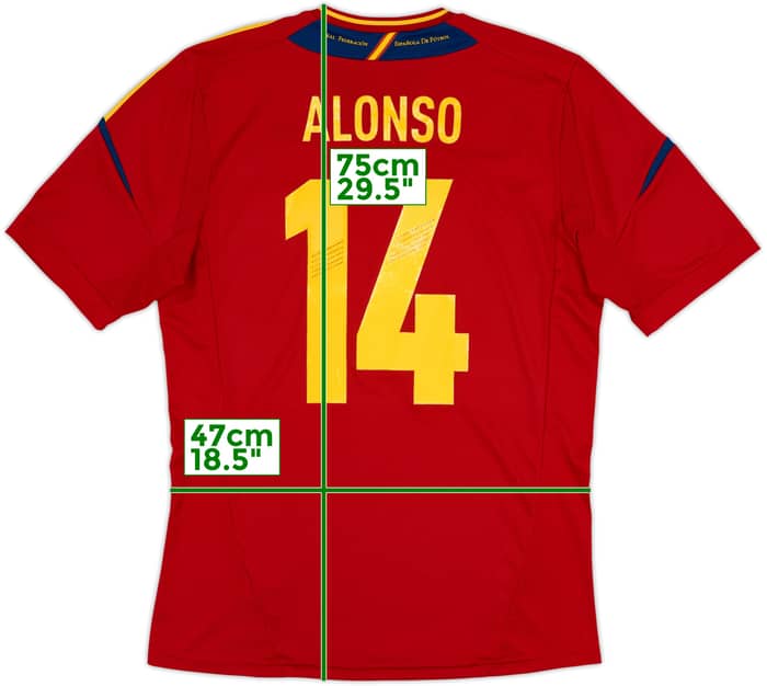 2011-12 Spain Home Shirt Alonso #14 - 5/10 - (M)