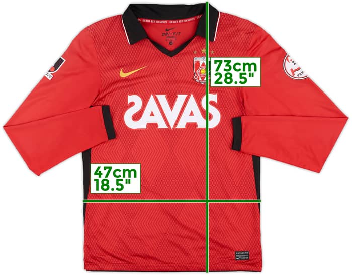 2011-12 Urawa Red Diamonds Home L/S Shirt - 9/10 - (M)