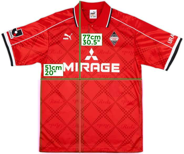 1998 Urawa Red Diamonds Home Shirt - 9/10 - (L)