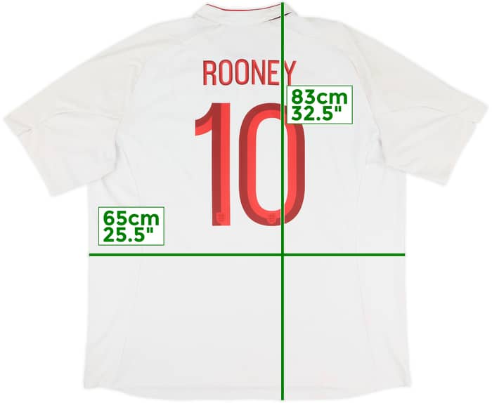2012-13 England Home Shirt Rooney #10 - 6/10 - (3XL)