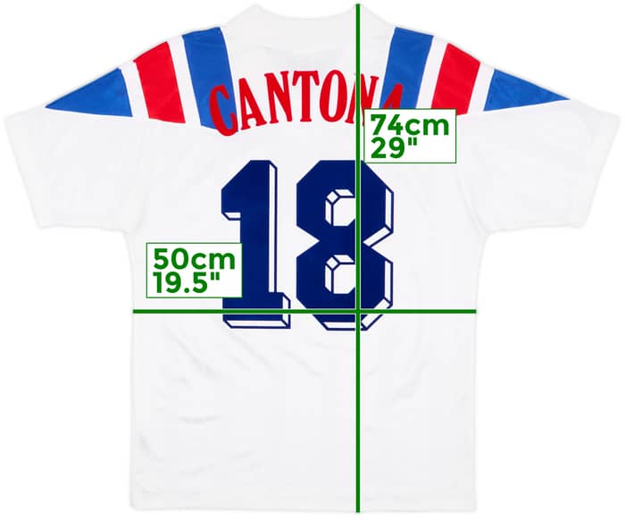 1992-94 France Away Shirt Cantona #18 - 9/10 - (L)
