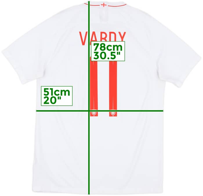 2018-19 England Home Shirt Vardy #11 - 6/10 - (L)