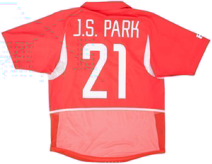 2002-03 South Korea Player Issue Home Shirt J.S.Park #21 - 10/10 - (M)