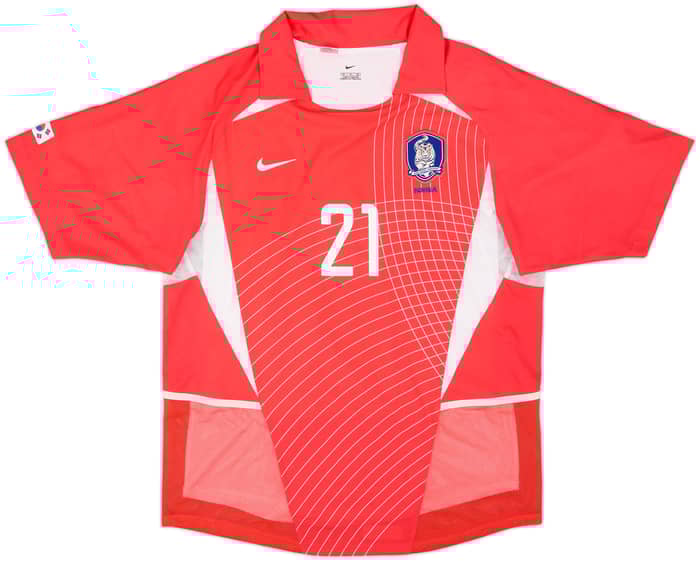 2002-03 South Korea Player Issue Home Shirt J.S.Park #21 - 10/10 - (M)